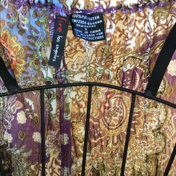 Fire LA Boho Peasant Blouse - Picture 4 of 4